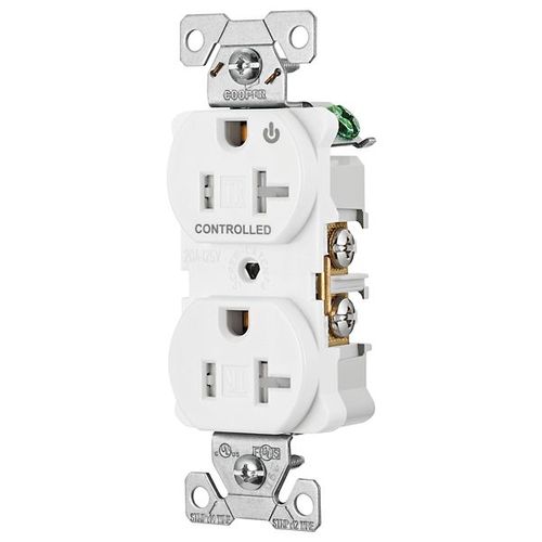 Main product image of Arrow Hart Heavy Duty Industrial Duplex Receptacle, Half Control, #14-10 Awg 20A 125V, 2-Pole,, TR5362CHW