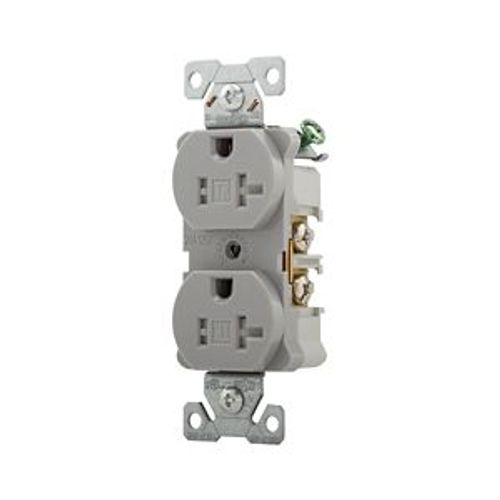 Main product image of Arrow Hart Heavy-Duty Industrial Duplex Receptacle, #14-10 Awg 20A 125V, Gray, TR5362GY