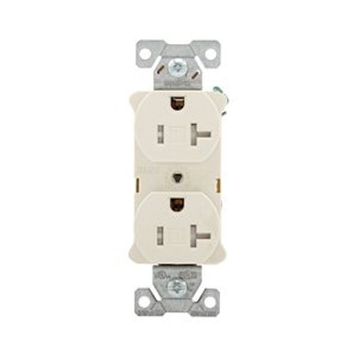 Main product image of Arrow Hart Heavy-Duty Industrial Duplex Receptacle, #14-10 Awg 20A 125V, Light Almond, TR5362LA
