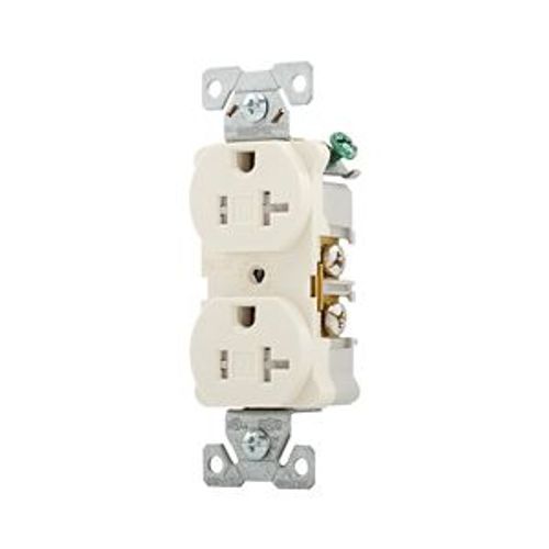 Main product image of Arrow Hart Heavy-Duty Industrial Duplex Receptacle, #14-10 Awg 20A 125V, Light Almond, TR5362LA