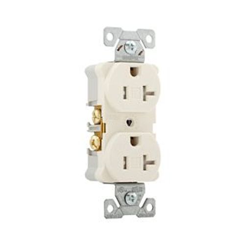 Main product image of Arrow Hart Heavy-Duty Industrial Duplex Receptacle, #14-10 Awg 20A 125V, Light Almond, TR5362LA