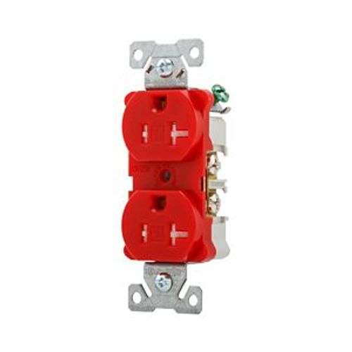 Main product image of Arrow Hart Heavy-Duty Industrial Duplex Receptacle, #14-10 Awg 20A 125V, Red, TR5362RD