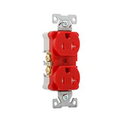 Main product image of Arrow Hart Heavy-Duty Industrial Duplex Receptacle, #14-10 Awg 20A 125V, Red, TR5362RD