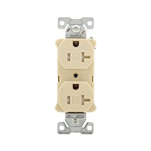 Main product image of Arrow Hart Heavy-Duty Industrial Duplex Receptacle, #14-10 Awg 20A 125V, Ivory, TR5362V