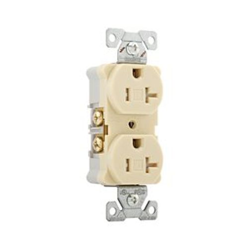 Main product image of Arrow Hart Heavy-Duty Industrial Duplex Receptacle, #14-10 Awg 20A 125V, Ivory, TR5362V