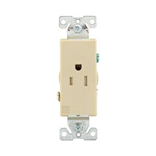 Main product image of Heavy-Duty Industrial Single Receptacle, #14-10 Awg 15A 125V, Ivory, TR6250V-BOX