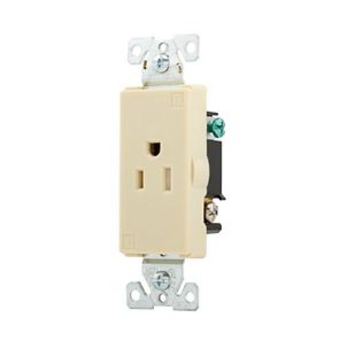 Main product image of Heavy-Duty Industrial Single Receptacle, #14-10 Awg 15A 125V, Ivory, TR6250V-BOX