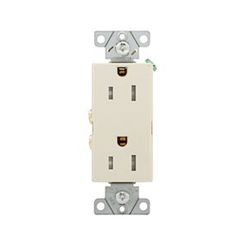 Main product image of Heavy-Duty Industrial Duplex Receptacle, #14-10 Awg 15A 125V, Light Almond, TR6252LA-BOX