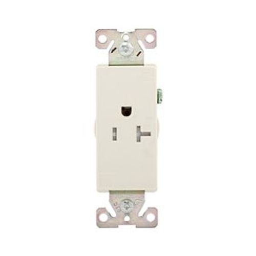Main product image of Heavy-Duty Industrial Single Receptacle, #14-10 Awg 20A 125V, Light Almond, TR6350LA-BOX