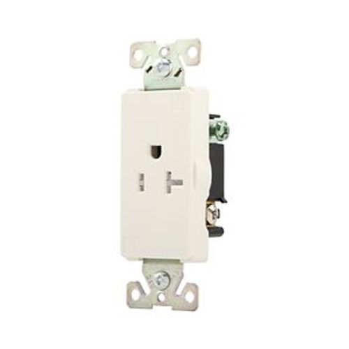 Main product image of Heavy-Duty Industrial Single Receptacle, #14-10 Awg 20A 125V, Light Almond, TR6350LA-BOX