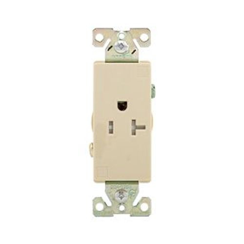 Main product image of Heavy-Duty Industrial Single Receptacle, #14-10 Awg 20A 125V, Ivory, TR6350V-BOX