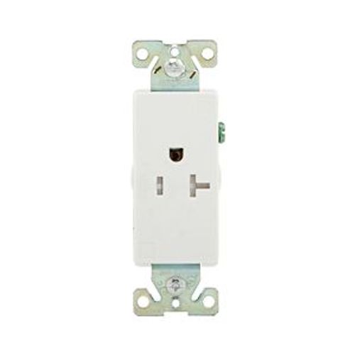 Main product image of Heavy-Duty Industrial Single Receptacle, #14-10 Awg 20A 125V, Impact-Resistant & Back Body, Pvc, TR6350W-BOX