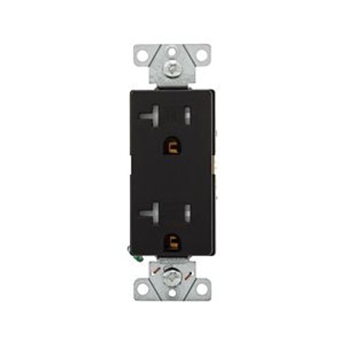 Main product image of Heavy-Duty Industrial Duplex Receptacle, #14-10 Awg 20A 125V, Black, TR6352BK-BOX