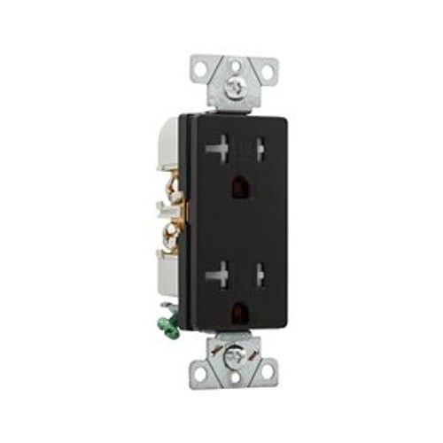 Main product image of Heavy-Duty Industrial Duplex Receptacle, #14-10 Awg 20A 125V, Black, TR6352BK-BOX