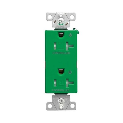 Main product image of Heavy-Duty Industrial Duplex Receptacle, #14-10 Awg 20A 125V, Green, TR6352CDGN