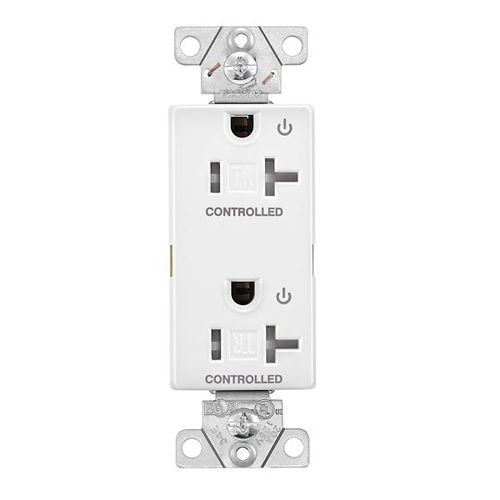 Main product image of Commercial Duplex Receptacle, Dual Control, #14-10 Awg 20A 125V, 2-Pole 3-Wire, TR6352CDW