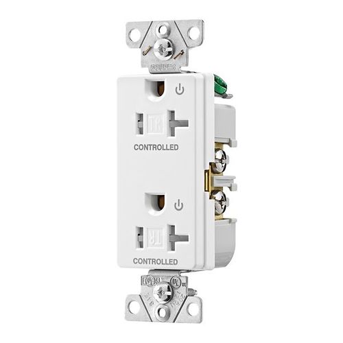 Main product image of Commercial Duplex Receptacle, Dual Control, #14-10 Awg 20A 125V, 2-Pole 3-Wire, TR6352CDW