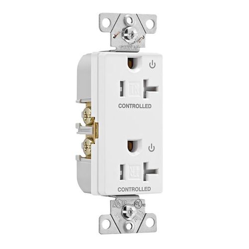 Main product image of Commercial Duplex Receptacle, Dual Control, #14-10 Awg 20A 125V, 2-Pole 3-Wire, TR6352CDW