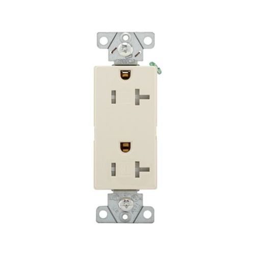 Main product image of Heavy-Duty Industrial Duplex Receptacle, #14-10 Awg 20A 125V, Light Almond, TR6352LA-BOX