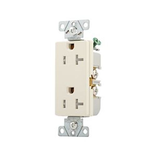 Main product image of Heavy-Duty Industrial Duplex Receptacle, #14-10 Awg 20A 125V, Light Almond, TR6352LA-BOX
