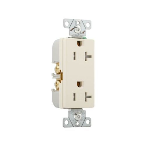 Main product image of Heavy-Duty Industrial Duplex Receptacle, #14-10 Awg 20A 125V, Light Almond, TR6352LA-BOX