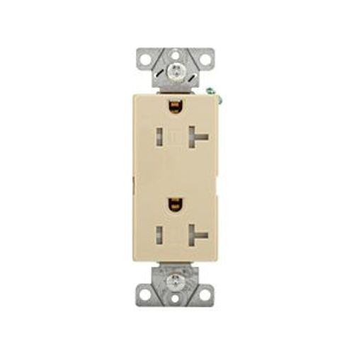 Main product image of Heavy-Duty Industrial Duplex Receptacle, #14-10 Awg 20A 125V, Ivory, TR6352V-BOX