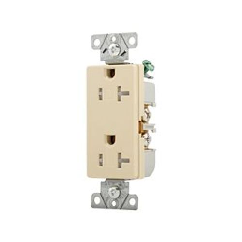 Main product image of Heavy-Duty Industrial Duplex Receptacle, #14-10 Awg 20A 125V, Ivory, TR6352V-BOX