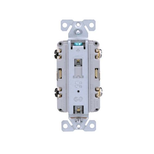 Main product image of Led Nightlight w/ Duplex Receptacle, #12-#14 Awg 15A, Flush Mount, 120/277V, Light Almond, TR7734LA-BOX