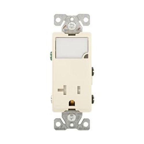 Main product image of Combo Nightlight w/ Receptacle, #14-12 Awg 20A, Flush Mount, 120/277V, Almond, 2-Pole 3-Wire, TR7736A-BOX