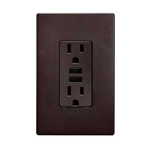 Main product image of Combination 3.6A Usb Charger With Duplex Receptacle, 15A, 125V, Rb, TR7765RB-KB-L