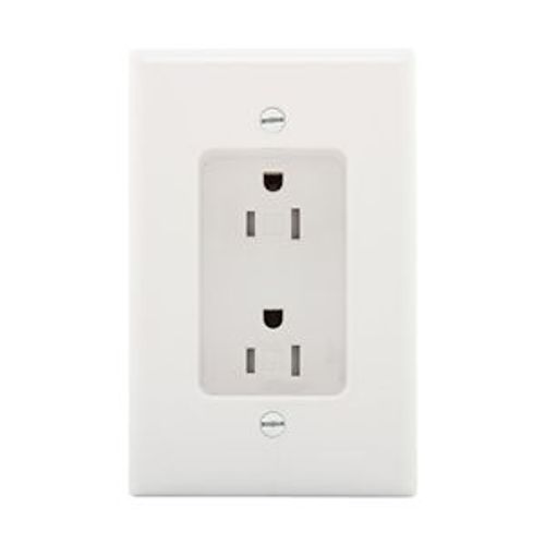 Main product image of Commercial Duplex Receptacle, #14-10 Awg 15A 125V, Push & Side, Impact-Resistant & Back Body, TR780W-BOX