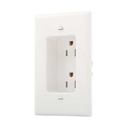 Main product image of Commercial Duplex Receptacle, #14-10 Awg 15A 125V, Push & Side, Impact-Resistant & Back Body, TR780W-BOX