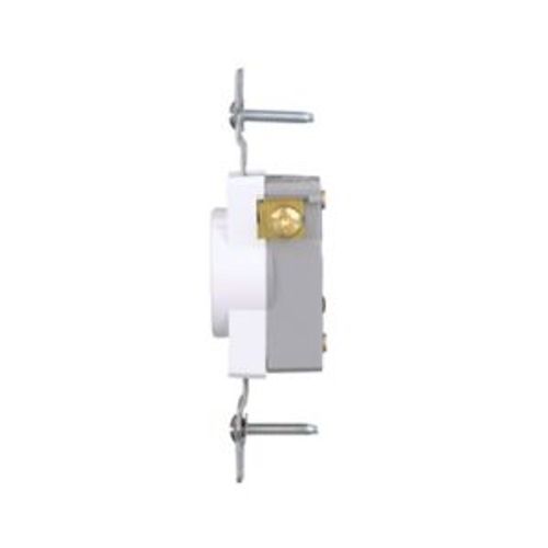 Main product image of Commercial Single Receptacle, #14-10 Awg 15A 125V, SideWire, Impact-Resistant & Back Body, Pvc, TR817W-BOX