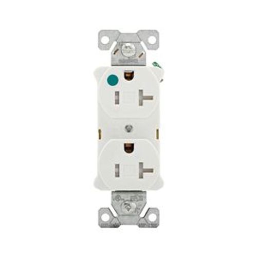 Main product image of Arrow Hart Heavy-Duty Duplex Receptacle, #14-10 Awg 20A, 125V, Pvc Body, 5-20R, Duplex, TR8300W