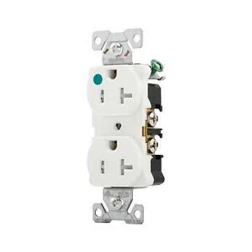 Main product image of Arrow Hart Heavy-Duty Duplex Receptacle, #14-10 Awg 20A, 125V, Pvc Body, 5-20R, Duplex, TR8300W