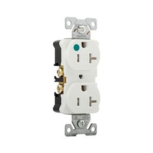 Main product image of Arrow Hart Heavy-Duty Duplex Receptacle, #14-10 Awg 20A, 125V, Pvc Body, 5-20R, Duplex, TR8300W