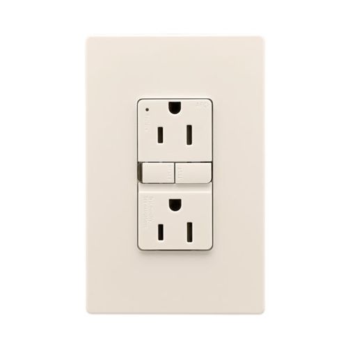 Main product image of Slim Afci Receptacle, Visual Trip Indicator Light, 15A, 125V, Afci, Light Almond, Pvc, 2-Pole, TRAF15LA