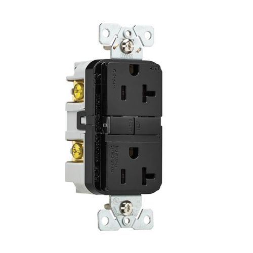 Main product image of Slim Afci Receptacle, #14 -10 Awg 20A, 125V, Afci, Back & Side Wire, Black, 5-20R, 2-Pole 3-Wire, TRAF20BK