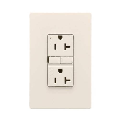 Main product image of Slim Afci Receptacle, #14 -10 Awg 20A 125V, Afci, Light Almond, 5-20R, 2-Pole 3-Wire, TRAF20LA