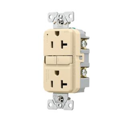 Main product image of Slim Afci Receptacle, #14 -10 Awg 20A, 125V, Afci, Back & Side Wire, Ivory, 5-20R, 2-Pole 3-Wire, TRAF20V