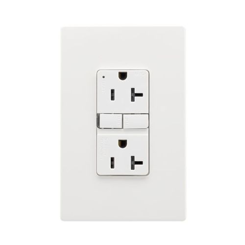 Main product image of Slim Afgf Receptacle, Self-Test, #14 -10 Awg 20A 125V, Afgf, 5-20R, 2-Pole 3-Wire, TRAG20W