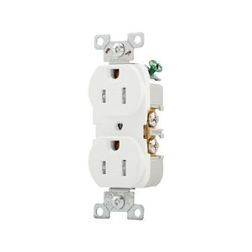 Main product image of Commercial Duplex Receptacle, #14-10 Awg 15A 125V, Back & Side, Impact-Resistant, TRBR15W-BU