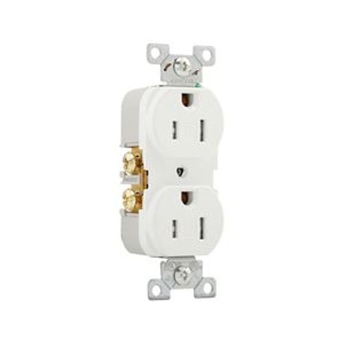 Main product image of Commercial Duplex Receptacle, #14-10 Awg 15A 125V, Back & Side, Impact-Resistant, TRBR15W-BU