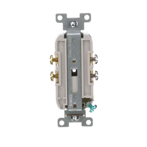 Main product image of Commercial Duplex Receptacle, #14-10 Awg 20A 125V, SideWire, Light Almond, Pvc Body, 5-20R, TRCR20LA