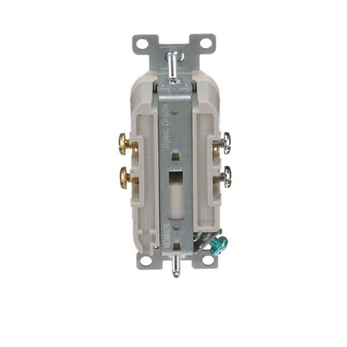 Main product image of Commercial Duplex Receptacle, #14-10 Awg 20A 125V, SideWire, Light Almond, Pvc Body, 5-20R, TRCR20LA