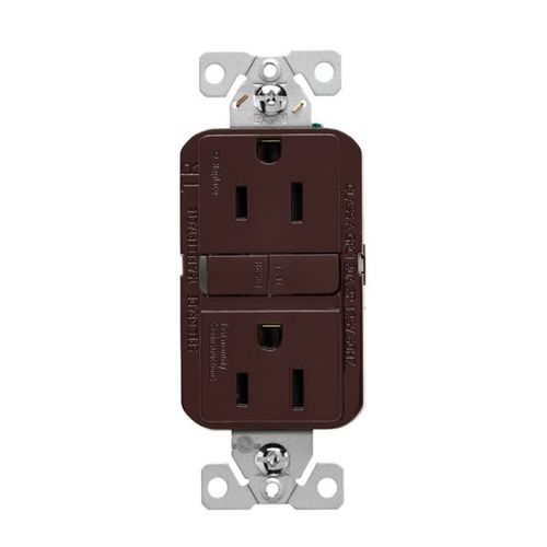 Main product image of Tamper-Resistant, Self-Test Gfci, 15A, 125V, Brown, Slim Design, TRGF15B