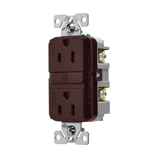 Main product image of Tamper-Resistant, Self-Test Gfci, 15A, 125V, Brown, Slim Design, TRGF15B