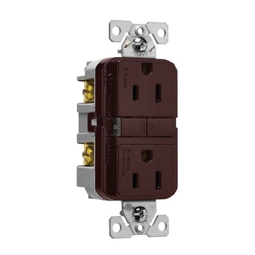 Main product image of Tamper-Resistant, Self-Test Gfci, 15A, 125V, Brown, Slim Design, TRGF15B