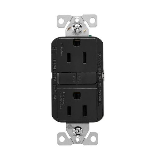 Main product image of Tamper-Resistant, Self-Test Gfci, 15A, 125V, Black, Slim Design, TRGF15BK