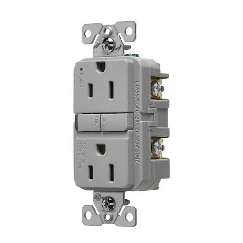 Main product image of Tamper-Resistant, Self-Test Gfci, 15A, 125V, Gray, Slim Design, TRGF15GY